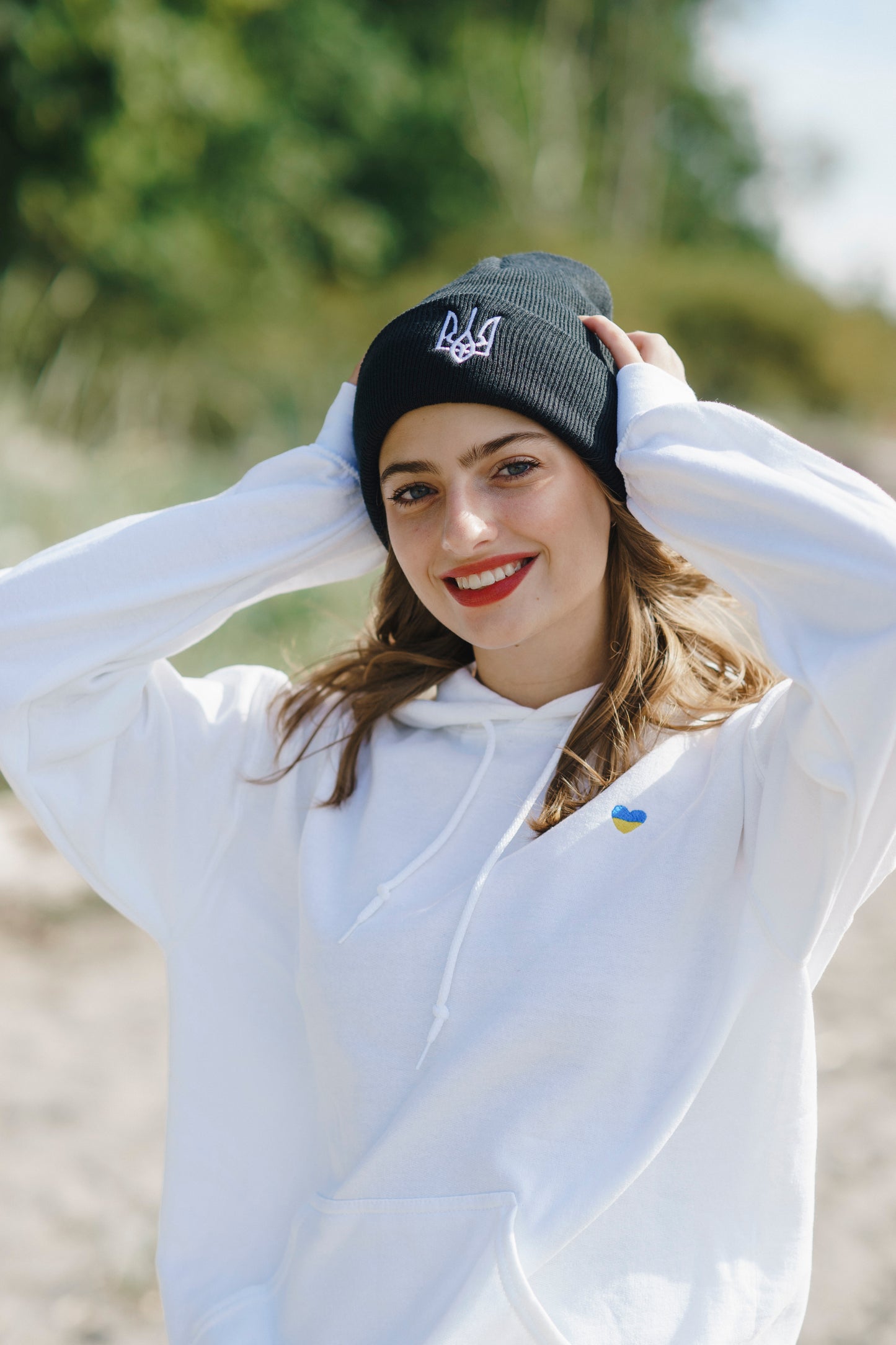 Embroidered Trident Beanie