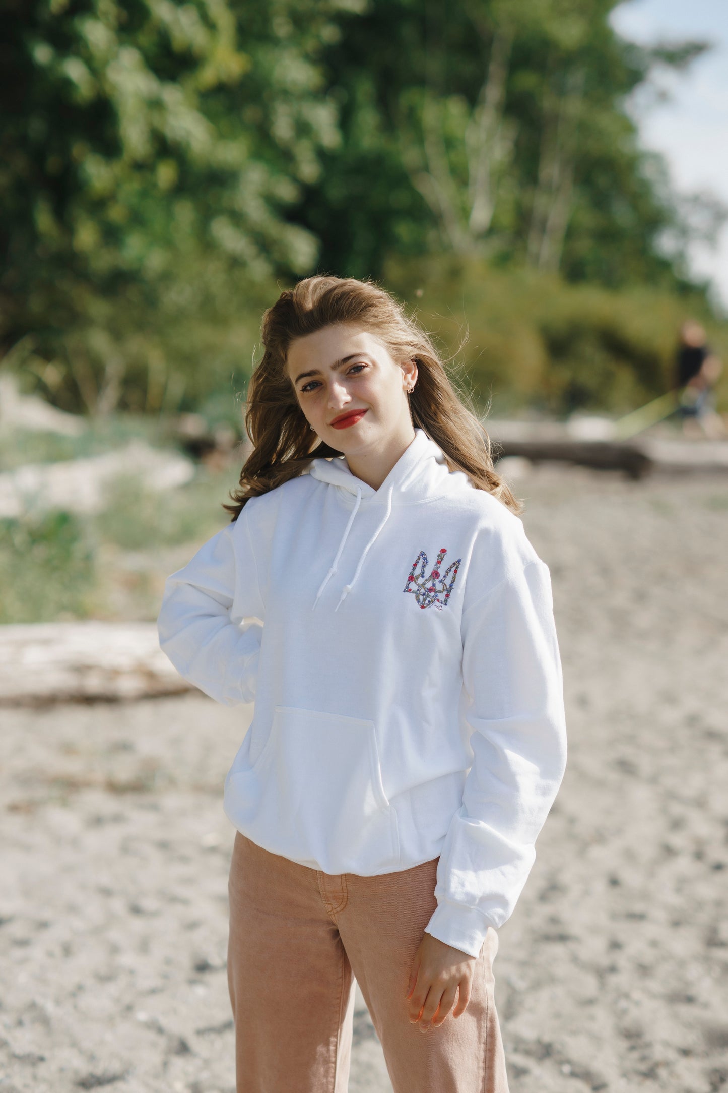 Trident White Hoodie